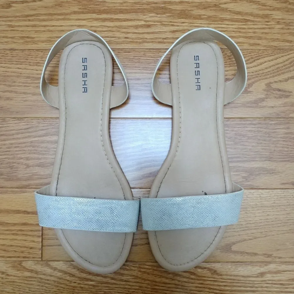 Slide sandals faux snakeskin size 10 wide - Picture 2 of 5